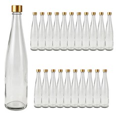 石榴玻璃瓶 金色瓶蓋, 500毫升, 20入