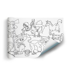 GlobalNotes Magic Roll 繪圖本系列 著色本 農場生活 (背面可黏貼 / 著色畫)