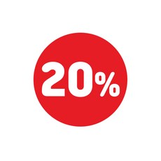 20% 圓形貼紙, 1000個