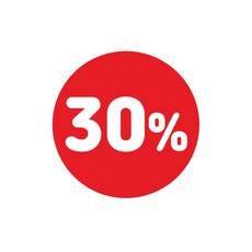 30% 圓形貼紙, 1000個