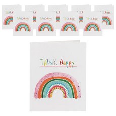 Think Happy 卡片, 10個, 混合顏色, 一般版 銀色 隨機