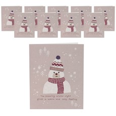 冬季熊卡片, 混合顏色, 10個