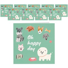 我的狗狗朋友卡片, 混合色, 10個