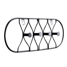 JH컴퍼니 벽걸이 라운드 행거 S, 블랙, 1개