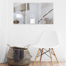 MK DIY 自黏式方形壓克力鏡 30 x 60 cm, 單一顏色