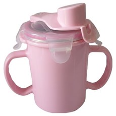 兒童雙手柄吸管杯 260ml, 粉色, 1入