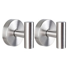 한봄누리 무타공 흡착식 다용도 탈부착 벽걸이, 실버, 2개