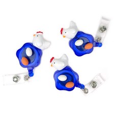 立體雞項鍊收納捲軸器, 混色, 3個