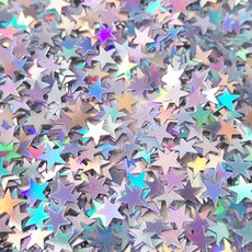 派對星星亮片 2入, 銀, 1個