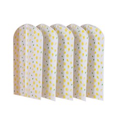 The Flow Company 現代圖案衣物防水套 檸檬 60 x 130 cm, 5個, 1入