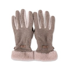 Attri 戶外冬季毛絨手套, 駝米色