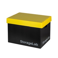 StorageLab 접이식 스토리지 리빙박스 59L, 옐로우, 1개