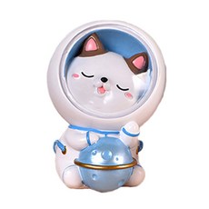 JCP貓咪太空人存錢筒, 藍色, 1個