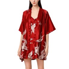 高級絲質短版浴袍 + 短裙套組 XXL, TYPE09, 1套