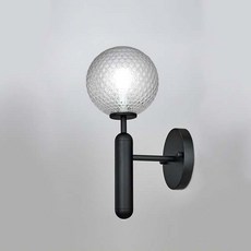 室內壁燈圓形 BK217, 黑色的