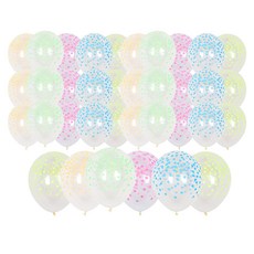 Sempertex 彩色點點透明氣球 30cm, 5種, 50個