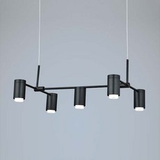 LED COB 원통 레일 조명 5등 40W BK228, 블랙(3000K), 1개