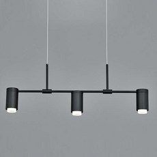 LED COB 원통 레일 조명 3등 23W BK226, 블랙(3000K), 1개