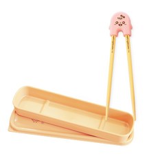 MOTHER'S CORN 造型學習筷 M號+學習筷補助器+餐具盒, 粉色, 1組