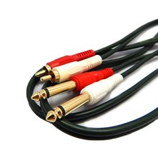 Hemil 高級型 雙單聲道 5.5-2RCA 音源線 1.5m, 單一商品, 混合色, 1個