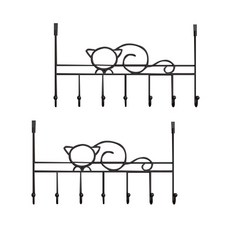 JCP 貓咪門後掛架, 黑色, 2個
