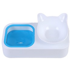 寵物 Animal Square 可愛食物碗, 藍色, 1個