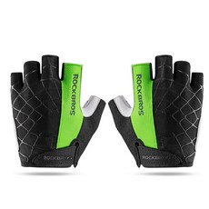 락브로스 스파이더 자전거 반장갑 S109, 그린, 1개