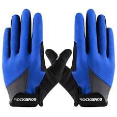 ROCKBROS 防震SBR墊腳踏車手套 S030-2, 藍色, 1雙