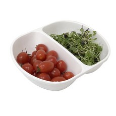 圓形塑膠盤 2格, 1個, 100件