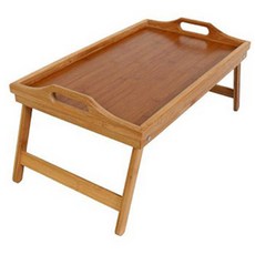 더플로우 간편한 접이식 대나무 원목 베드 테이블, 혼합색상