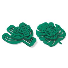 熱帶碗盤保護杯墊組, 綠色, 1個
