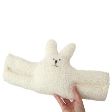 The Flow Company 防關門 掛在門把上的絨毛娃娃 白色兔子, 1個
