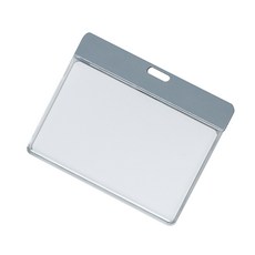 THE100% 金屬員工證件套 橫式, 灰色, 1個