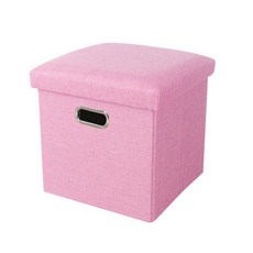 allnine 간편한 수납 의자 40 x 25 x 25 cm, 핑크, 1개
