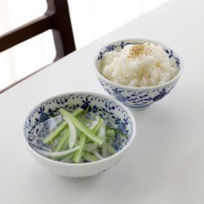 藍色花園空氣大碗 2人組, 混色, 飯碗+湯