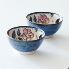 大復古花空氣款待套組, 藍色, 飯碗+湯
