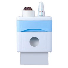 收納多功能面紙盒, 藍色, 1個