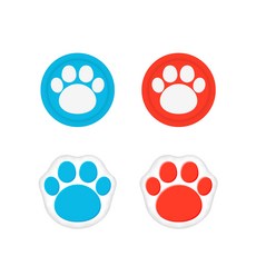 이이네 닌텐도 스위치 스위치 라이트 조이콘 왕발캡 4종 세트, 네온블루, 네온레드, 1세트