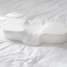 記憶棉天絲頸椎枕頭, 白色的