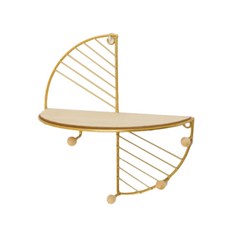 JCP 半圓掛鉤層架, 金色, 1個