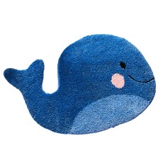 鯨魚造型腳踏墊 M號, 混色, 1個