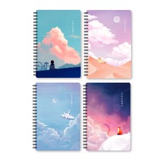 學習計劃記事本, 發光雲，藍色，沙漠，狐狸