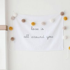 DECOTONIK 舒適毛球掛飾, C(芥末黃 + 象牙白 + 淺米色 + 深米色)