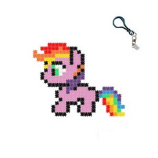 迷你積木 奈米積木 + 高級鑰匙圈 隨機出貨 + 一對一圖案 DIY 套組 10mm, 獨角獸