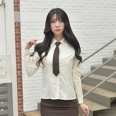 GYOBOKMALL 高級跨度女子像牙圓形卡拉學校校服上衣，3xl