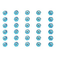 TAMIYA 2mm 鋁製鎖緊螺母 5p 15500, 藍色, 6個