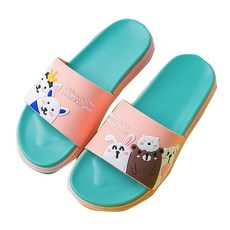 Ilovehome 雙色動物朋友們 防滑浴室拖鞋, 兔子粉紅色, 1個