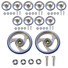 TAMIYA 19mm塑料環鋁軸承滾子15251, 混色, 6套