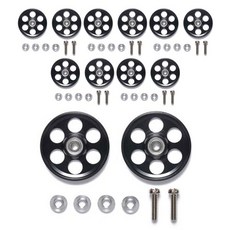 TAMIYA HG 輕型 19mm 鋁製軸承滾子 95498, 黑色的, 6套