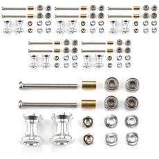 TAMIYA 2層鋁製四驅車零件組 9~8mm, 混色, 6套